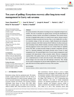 Ten years of pulling: Ecosystem recovery after long‐term weed management in Garry oak savanna