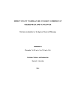 Effect of low temperature on boron nutrition of oilseed rape and sunflower