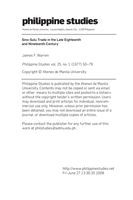 Sino-Sulu trade in the late eighteenth and nineteenth centuries