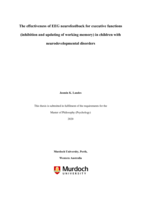 The effectiveness of EEG neurofeedback for executive functions (inhibition and updating of working memory) in children with neurodevelopmental disorders