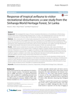 Response of tropical avifauna to visitor recreational disturbances: A case study from the Sinharaja World Heritage Forest, Sri Lanka