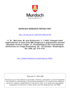 Unsupervised segmentation of dual-echo MR images by a sequentially learned Gaussian mixture model