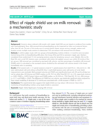 Effect of nipple shield use on milk removal: A mechanistic study
