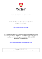 An explorative study of localisation and internationalisation of Web sites