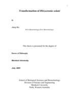 Transformation of Rhizoctonia solani