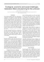 Ecological, economic and social challenges, restoration filters and planning for the unknown