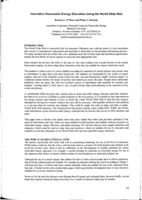Innovative renewable energy education using the World Wide Web