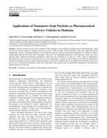 Applications of nanometre scale particles as pharmaceutical delivery vehicles in medicine