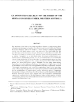 An annotated checklist of the fishes of the Swan-Avon River system, Western Australia