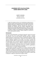 Learning with Calculators: Doing more with less
