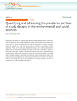 Quantifying and addressing the prevalence and bias of study designs in the environmental and social sciences