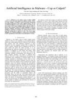 Artificial intelligence in malware - Cop or culprit?