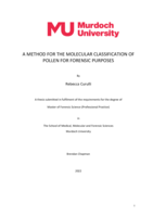 A method for the molecular classification of pollen for forensic purposes