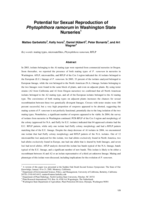 Potential for sexual reproduction of Phytophthora ramorum in Washington state nurseries
