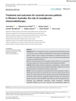 Treatment and outcomes for synovial sarcoma patients in Western Australia: the role of neoadjuvant chemoradiotherapy