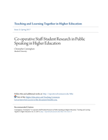 Co-operative staff-student research in public speaking in higher education