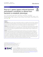 Roux-en-Y gastric bypass-induced bacterial perturbation contributes to altered host-bacterial co-metabolic phenotype