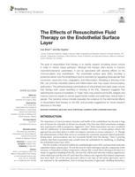 The effects of resuscitative fluid therapy on the endothelial surface layer
