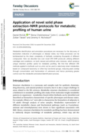 Application of novel solid phase extraction-NMR protocols for metabolic profiling of human urine