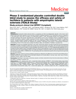 Phase 2 randomized placebo controlled double blind study to assess the efficacy and safety of tecfidera in patients with amyotrophic lateral sclerosis (TEALS Study)