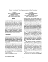 Outlier detection in video sequences under affine projection