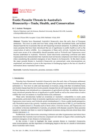 Exotic parasite threats to Australia’s biosecurity—trade, health, and conservation