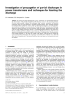 Investigation of propagation of partial discharges in power transformers and techniques for locating the discharge
