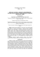 Ontology, natural language and information systems: Implications of cross-linguistic studies of geographic terms