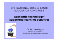 Authentic technology-supported learning activities
