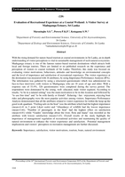 Evaluation of Recreational Experience at a Coastal Wetland: A Visitor Survey at Maduganga Estuary, Sri Lanka