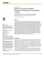 Seed size, fecundity and postfire regeneration strategy are interdependent in Hakea