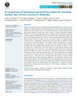 A comparison of lead-based and lead-free bullets for shooting sambar deer (Cervus unicolor) in Australia