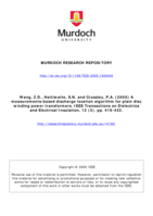 A measurements-based discharge location algorithm for plain disc winding power transformers