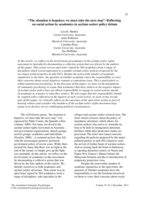 “The situation is hopeless; we must take the next step”: Reflecting on social action by academics in asylum seeker policy debate