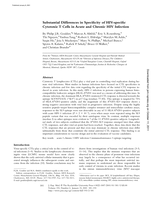 Substantial differences in specificity of HIV-specific cytotoxic T cells in acute and chronic HIV infection