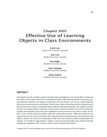Effective use of learning objects in class environments