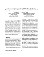 Semi-automatic metric reconstruction of buildings from self-calibration: preliminary results on the evaluation of a linear camera self-calibration method