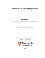 Framework for visualising music mood using visual texture
