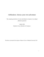Arbitration: Choose your own adventure