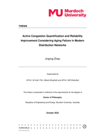 Active congestion quantification and reliability improvement considering aging failure in modern distribution networks