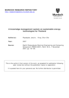 A knowledge management system on sustainable energy technologies for Thailand