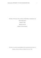 The effect of proximity to pain on protective blink reflexes in individuals with induced hyperalgesia