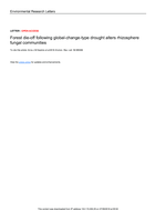 Forest die-off following global-change-type drought alters rhizosphere fungal communities