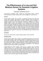 The effectiveness of a low-cost soil moisture sensor for domestic irrigation systems