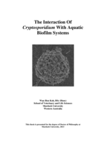 The interaction of cryptosporidium with aquatic biofilm systems