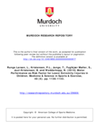 Motor Performance as Risk Factor for Lower Extremity Injuries in Children