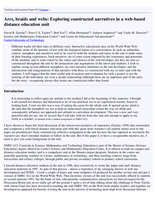 Arcs, braids and webs: Exploring constructed narratives in a web-based distance education unit