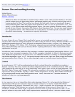 Feature film and teaching/learning