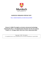 The algebra curriculum and personal technology: Exploring the links