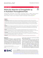 Molecular detection of Strongyloides sp. in Australian thoroughbred foals